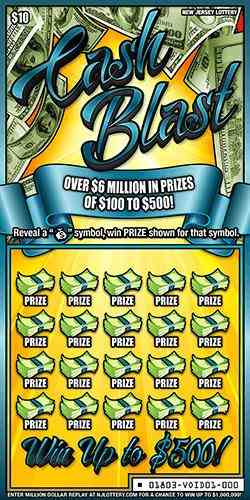 Cash Blast scratchcard - game number #1803 - front