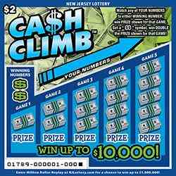 Cash Climb scratchcard - game number #1789 - front