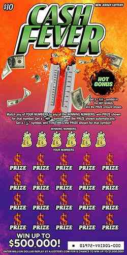 Cash Fever scratchcard - game number #1972 - front