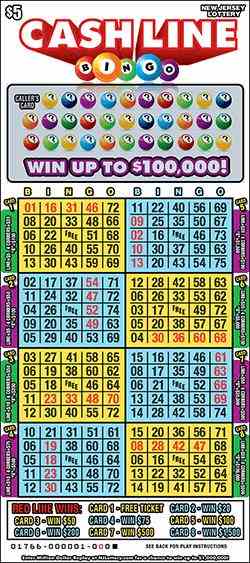 Cash Line Bingo scratchcard - game number #1766 - front