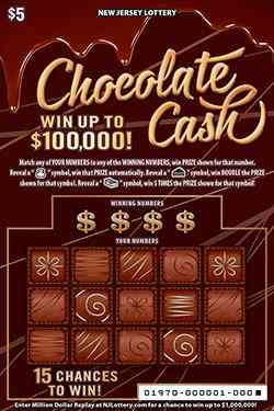 Chocolate Cash scratchcard - game number #1970 - front