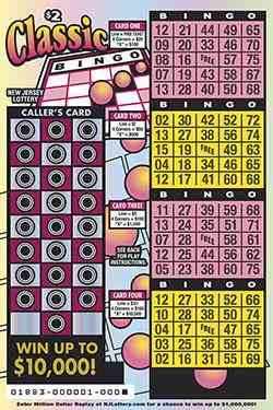 Classic Bingo scratchcard - game number #1883 - front