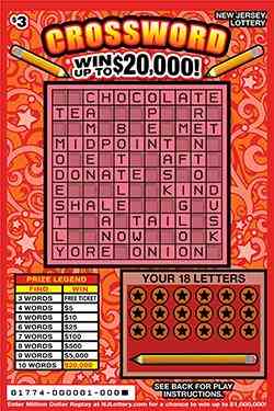 Crossword scratchcard - game number #1774 - front