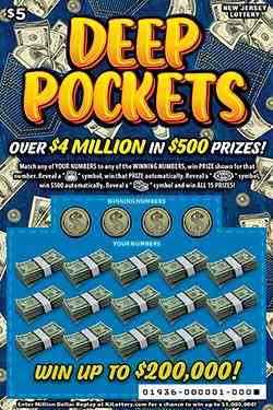 Deep Pockets scratchcard - game number #1936 - front