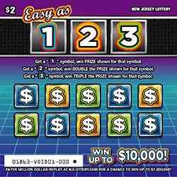 Easy As 123 scratchcard - game number #1863 - front