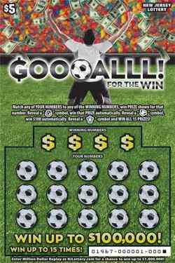 Goooalll! For The Win scratchcard - game number #1967 - front