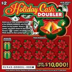 Holiday Cash Doubler scratchcard - game number #1943 - front