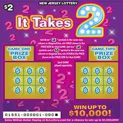 It Takes 2 scratchcard - game number #1851 - front