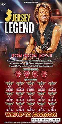 Jersey Legend scratchcard - game number #2000 - front