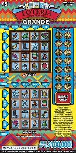 LOTERIA Grande scratchcard - game number #1835 - front