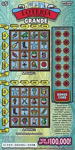 Loteria Grande scratchcard - game number #1888 - front