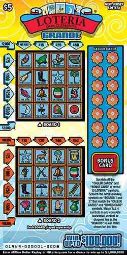 Loteria Grande scratchcard - game number #1969 - front