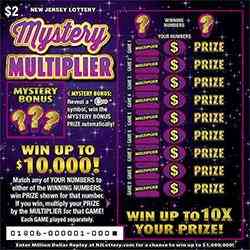 Mystery Multiplier scratchcard - game number #1806 - front