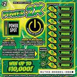 Power 2X scratchcard - game number #1783 - front