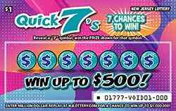 Quick 7's scratchcard - game number #1777 - front