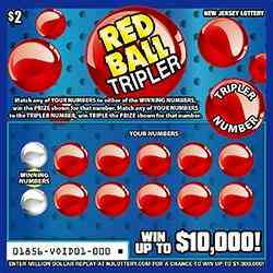 Red Ball Tripler scratchcard - game number #1856 - front