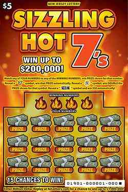 Sizzling Hot 7'S scratchcard - game number #1901 - front