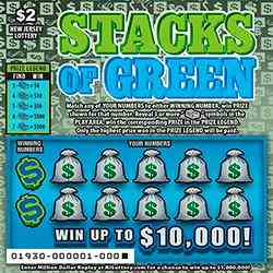 Stacks Of Green scratchcard - game number #1930 - front