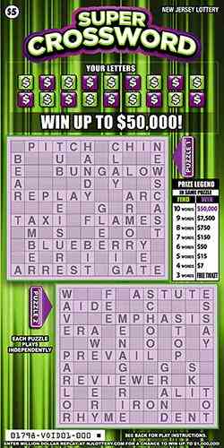 Super Crossword scratchcard - game number #1798 - front