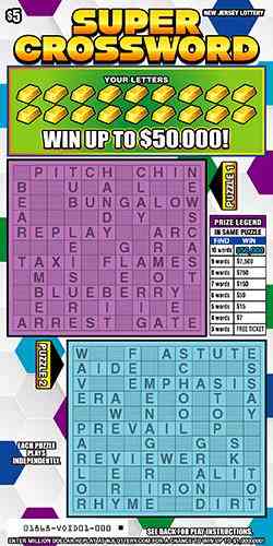 Super Crossword scratchcard - game number #1868 - front