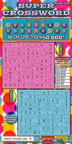 Super Crossword scratchcard - game number #1917 - front