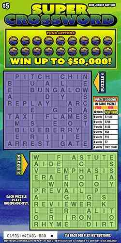 Super Crossword scratchcard - game number #1931 - front