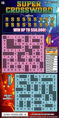 Super Crossword scratchcard - game number #1954 - front