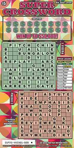 Super Crossword scratchcard - game number #1975 - front