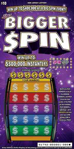 The Bigger Spin scratchcard - game number #1792 - front