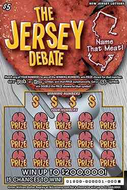 The Jersey Debate scratchcard - game number #1800 - front