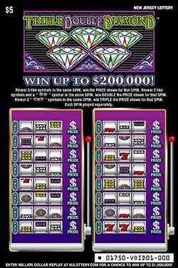 Triple Double Diamond scratchcard - game number #1750 - front