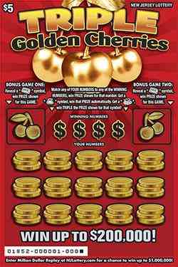 Triple Golden Cherries scratchcard - game number #1852 - front