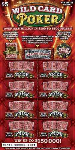 Wild Card Poker scratchcard - game number #1916 - front
