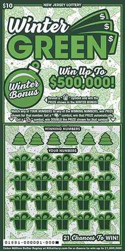 Winter Green scratchcard - game number #1881 - front