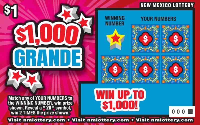$1,000 Grande scratchcard - game number #687 - front