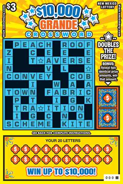 $10,000 Grande Crossword scratchcard - game number #689 - front