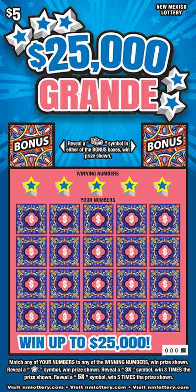 $25,000 Grande scratchcard - game number #690 - front