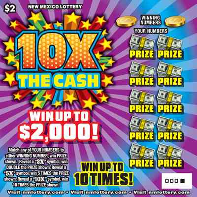 10X The Cash scratchcard - game number #652 - front
