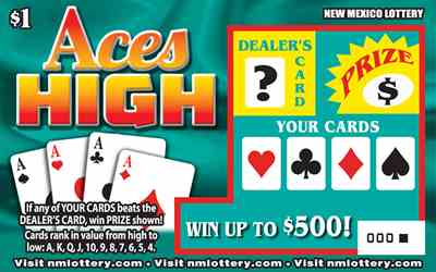 Aces High scratchcard - game number #649 - front