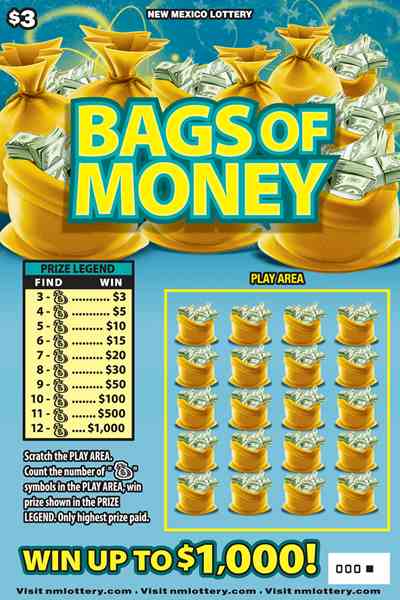 Bags Of Money scratchcard - game number #638 - front
