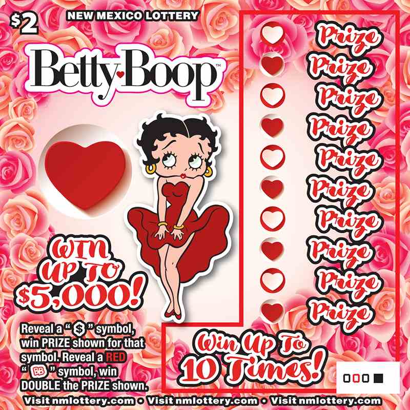 Betty Boop scratchcard - game number #670 - front