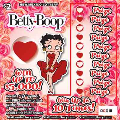 Betty Boop scratchcard - game number #670 - front