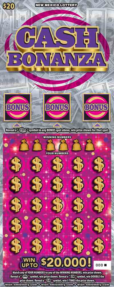 Cash Bonanza scratchcard - game number #643 - front