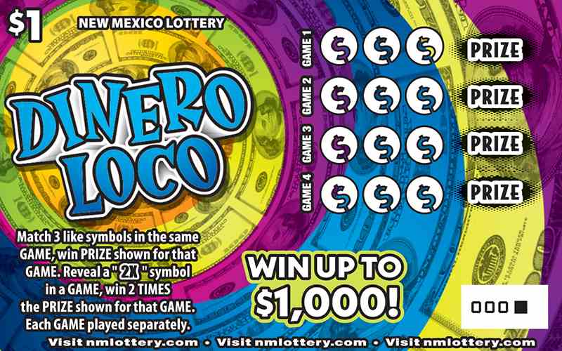 Dinero Loco scratchcard - game number #673 - front
