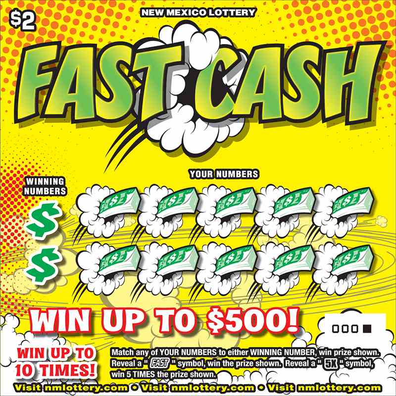 Fast Cash scratchcard - game number #655 - front