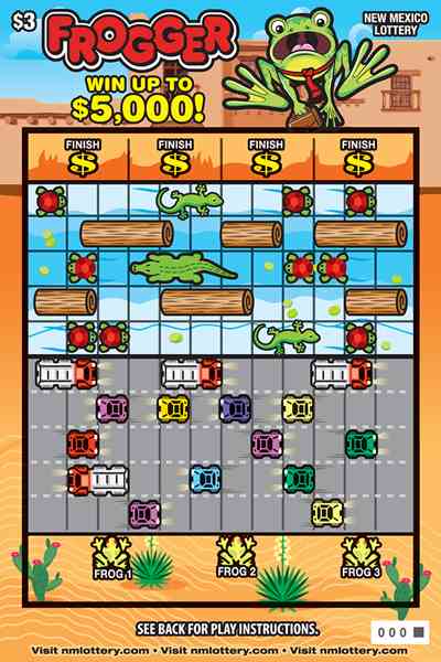 Frogger scratchcard - game number #692 - front