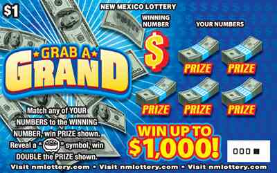 Grab A Grand scratchcard - game number #635 - front