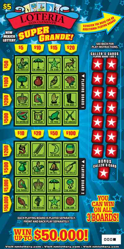 Loteria® Super Grande! scratchcard - game number #585 - front