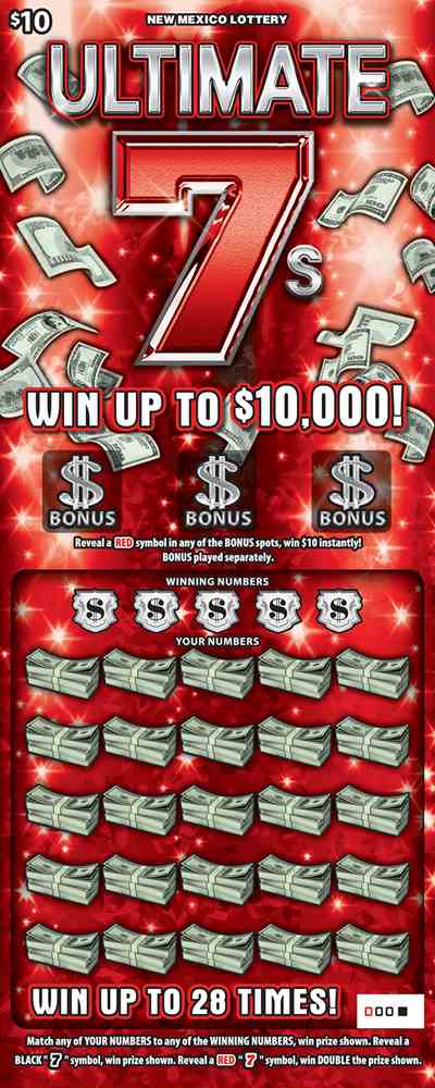Ultimate 7S scratchcard - game number #579 - front