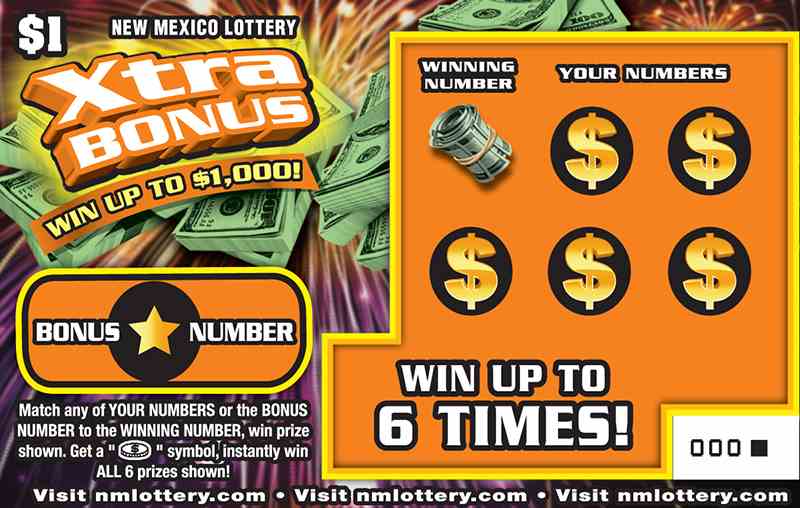 Xtra Bonus scratchcard - game number #650 - front